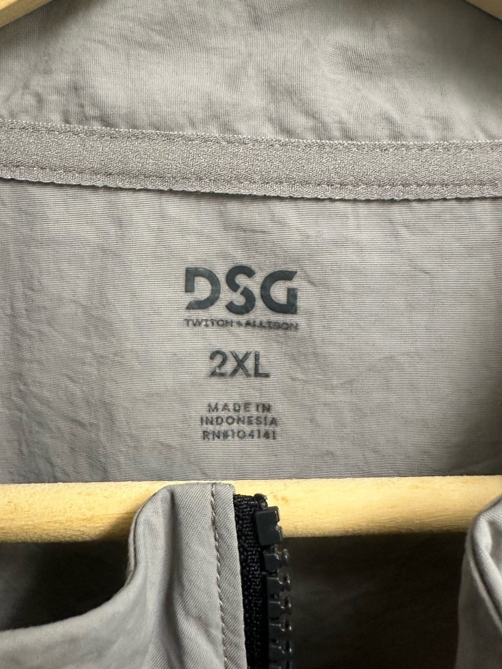 DSG | Gray Lightweight Quarter Zip Windbreaker Pullover Jacket | 2XL - Picture 4 of 9